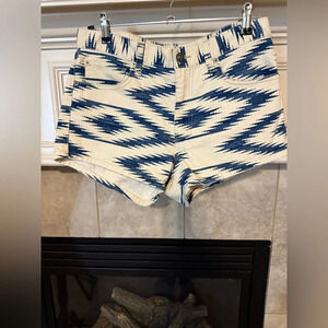 Denim & Supply Ralph Lauren Blue and Cream Jean Shorts